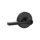 Schlage F51ALAT622GSN matte black keyed entry door lever