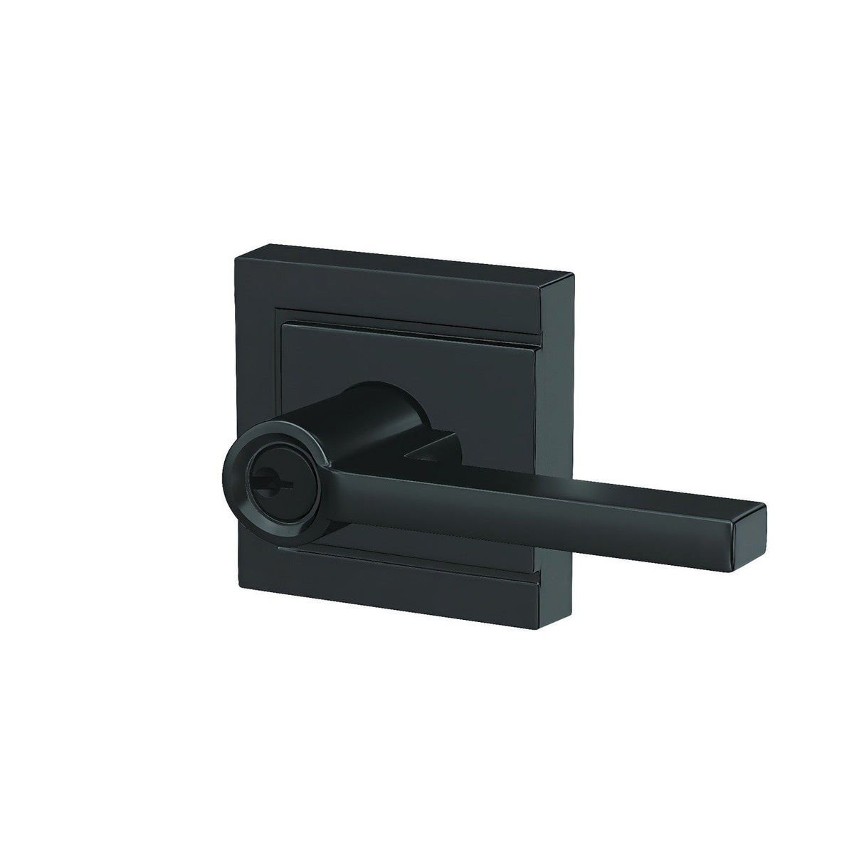 Schlage F51ALAT622ULD matte black keyed entry door lever
