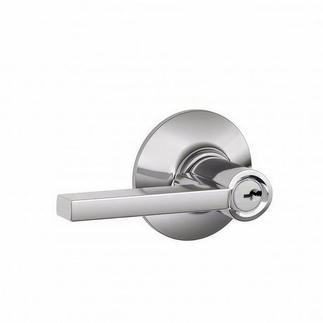 Schlage F51ALAT625 bright chrome keyed entry door lever