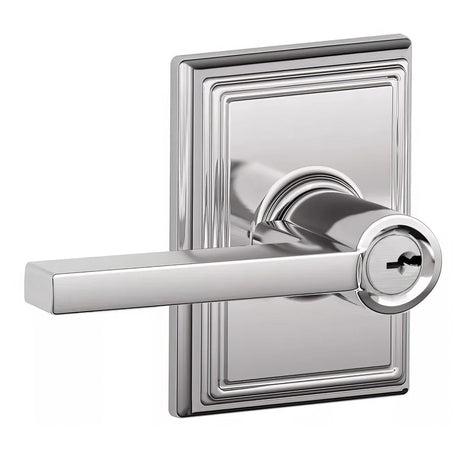 Schlage F51ALAT625ADD bright chrome keyed entry door lever