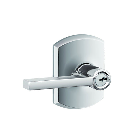 Schlage F51ALAT625GRW bright chrome keyed entry door lever