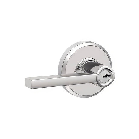 Schlage F51ALAT625GSN bright chrome keyed entry door lever