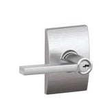 Schlage F51ALAT626CEN satin chrome keyed entry door lever