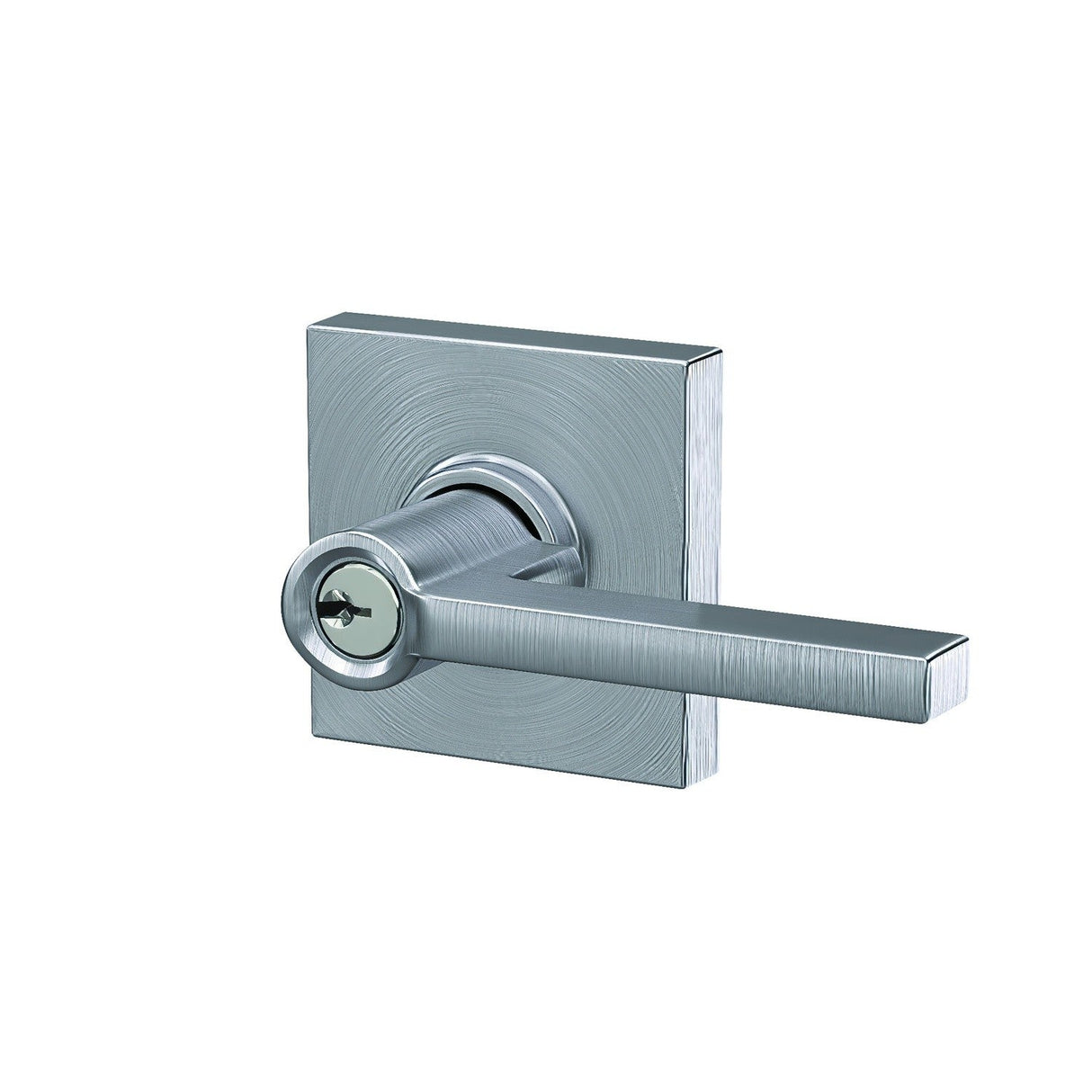 Schlage F51ALAT626COL satin chrome keyed entry door lever