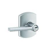 Schlage F51ALAT626GRW satin chrome keyed entry door lever