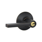Schlage F51ALAT716 aged bronze keyed entry door lever