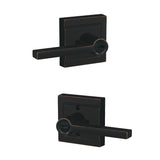 Schlage F51ALAT716ULD aged bronze keyed entry door lever