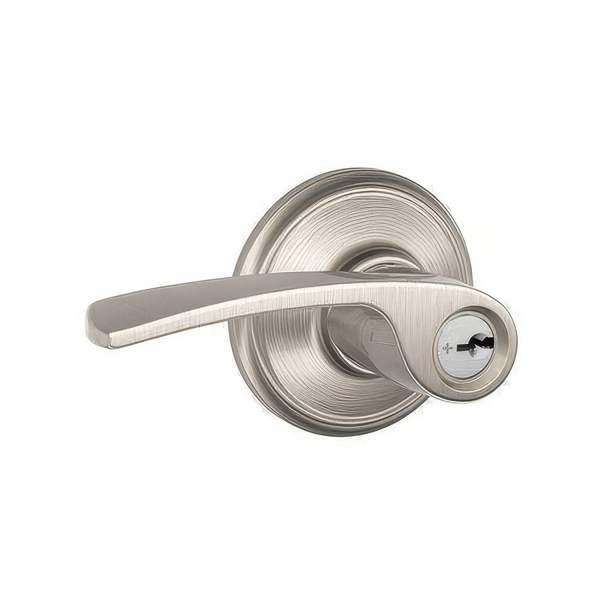 Schlage F51AMER619 satin nickel keyed entry door lever