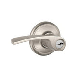 Schlage F51AMER619 satin nickel keyed entry door lever