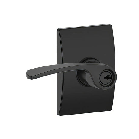 Schlage F51AMER622CEN matte black keyed entry door lever