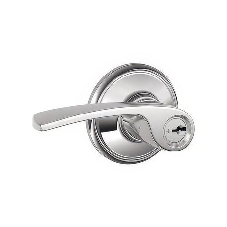 Schlage F51AMER625 polished chrome keyed entry door lever