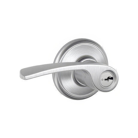 Schlage F51AMER626 satin chrome keyed entry door lever