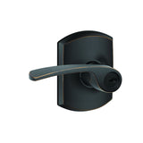 Schlage F51AMER716GRW aged bronze keyed entry door lever