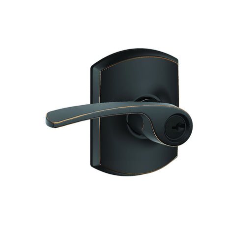 Schlage F51AMER716GRW F Series keyed entry keyed entry door lever, additional view