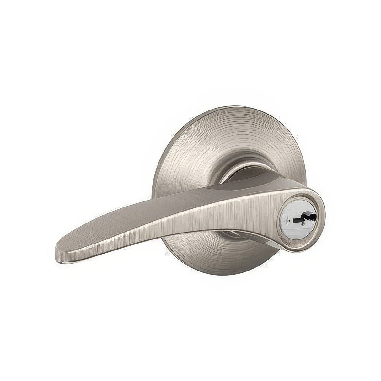 Schlage F51AMNH619 satin nickel keyed entry door lever