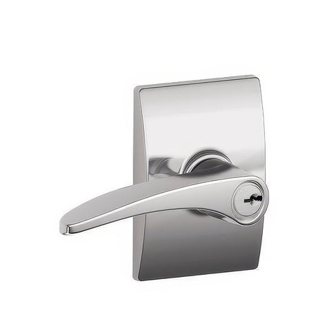 Schlage F51AMNH625CEN polished chrome keyed entry door lever