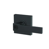 Schlage F51ANBK622COL matte black keyed entry door lever