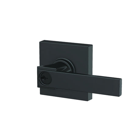 Schlage F51ANBK622COL matte black keyed entry door lever
