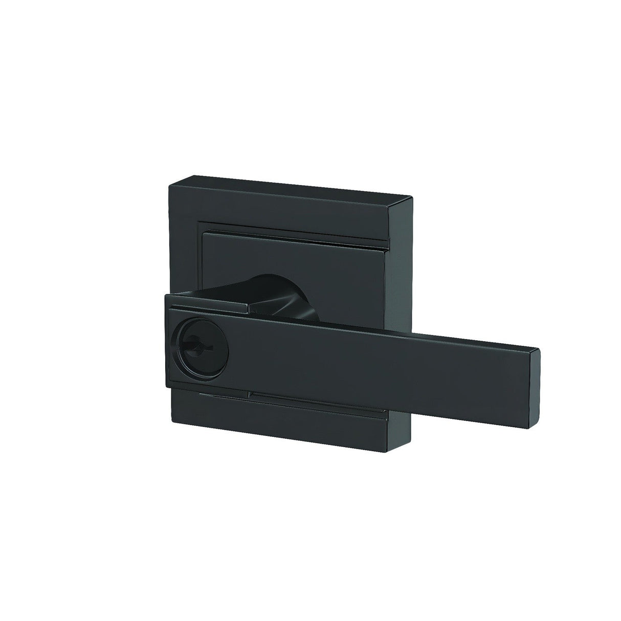 Schlage F51ANBK622ULD matte black keyed entry door lever