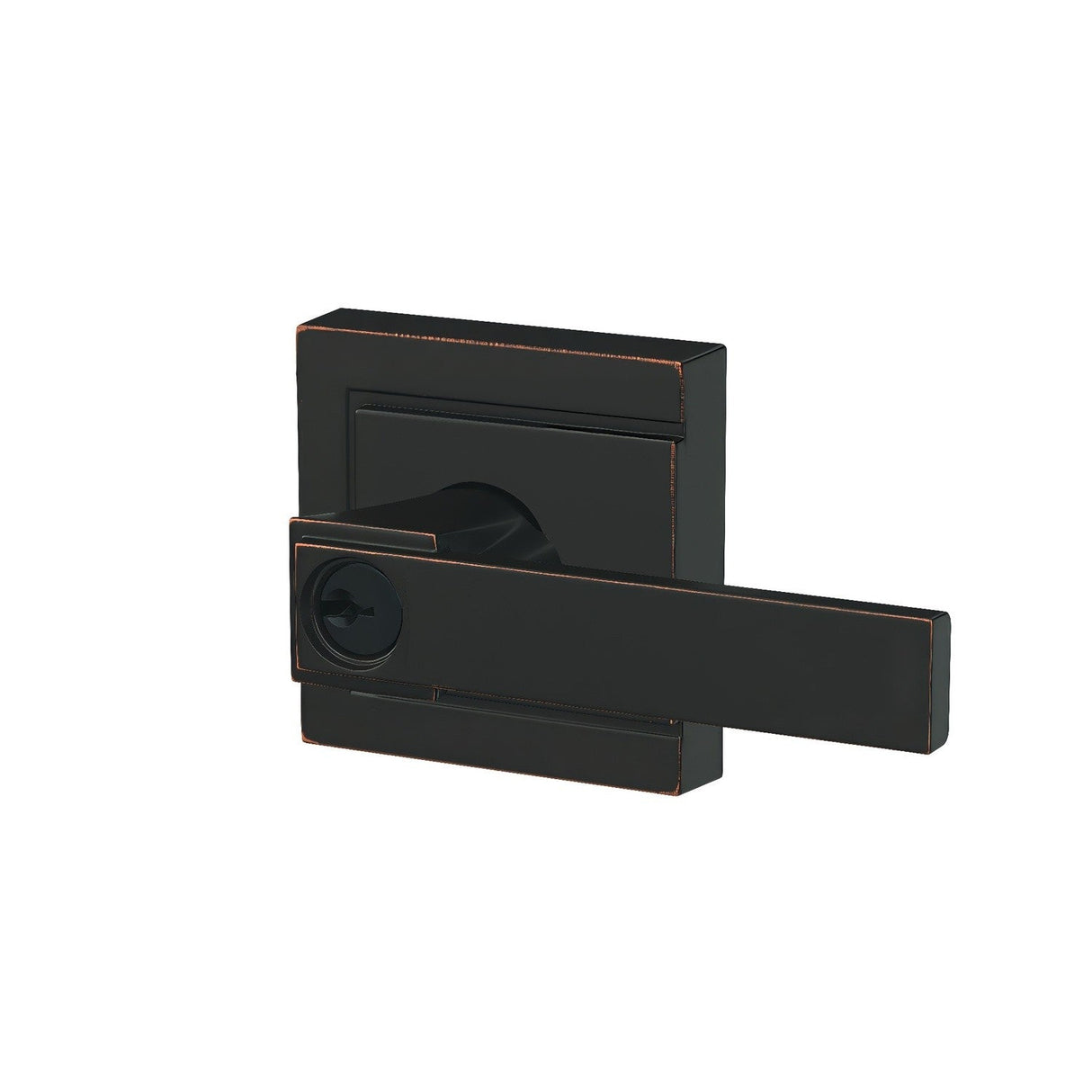 Schlage F51ANBK716ULD aged bronze keyed entry door lever