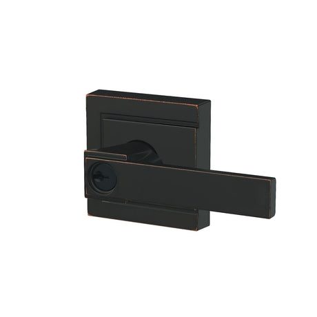 Schlage F51ANBK716ULD aged bronze keyed entry door lever