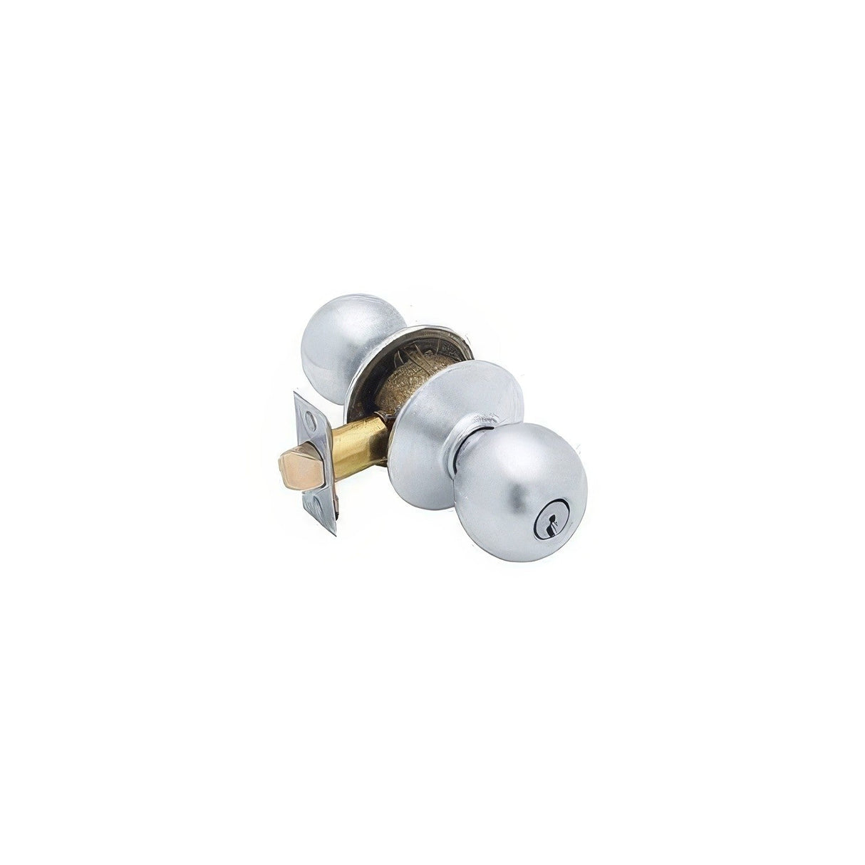 Schlage F51AORB626 satin chrome keyed entry door knob