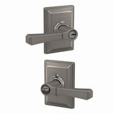 Schlage F51ARVT619GDV satin nickel keyed entry door lever