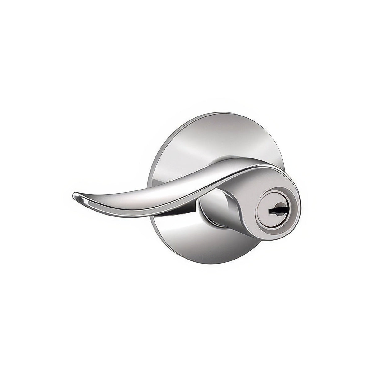 Schlage F51ASAC625 bright chrome keyed entry door lever