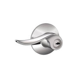 Schlage F51ASAC625 bright chrome keyed entry door lever