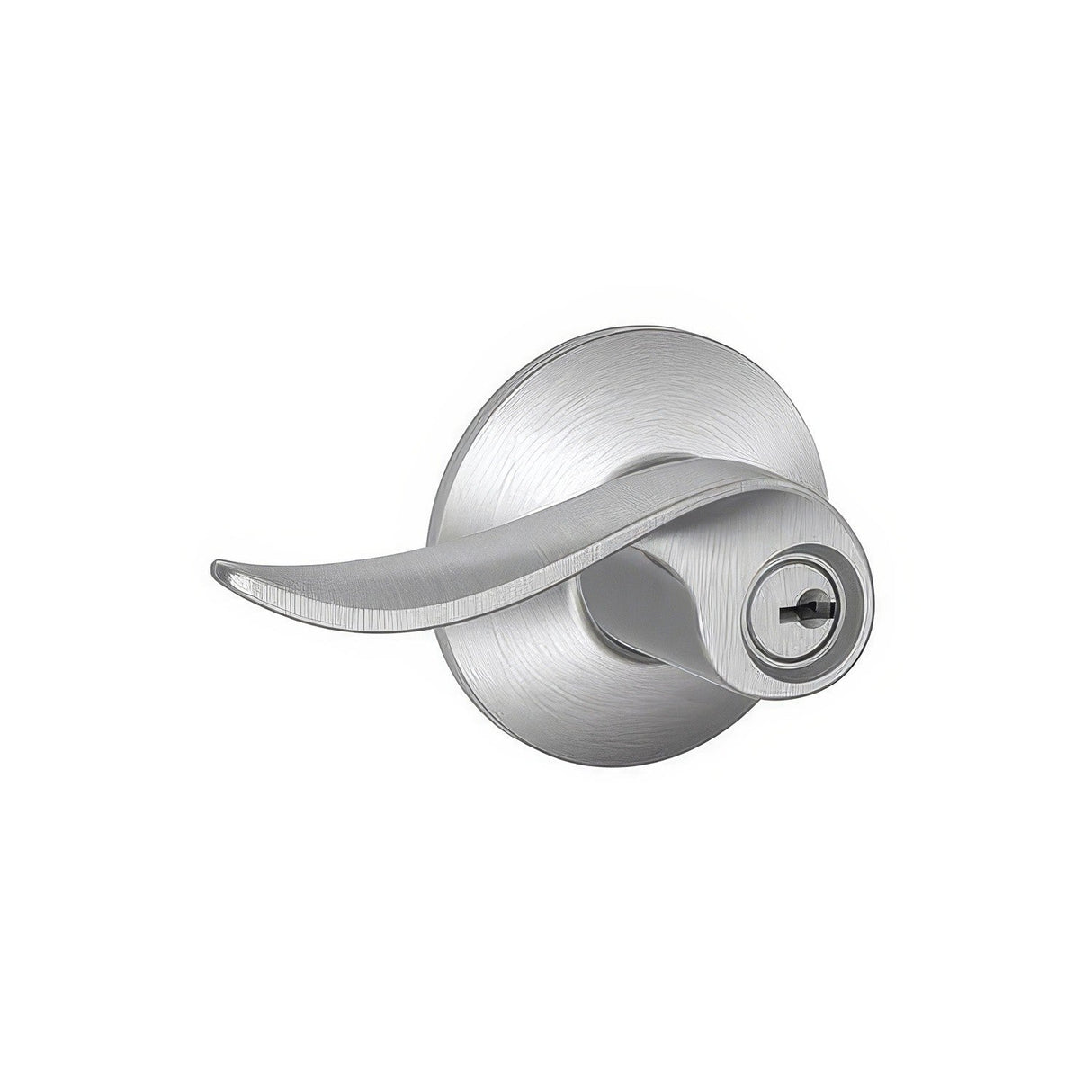 Schlage F51ASAC626 satin chrome keyed entry door lever