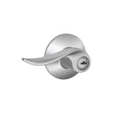 Schlage F51ASAC626 satin chrome keyed entry door lever