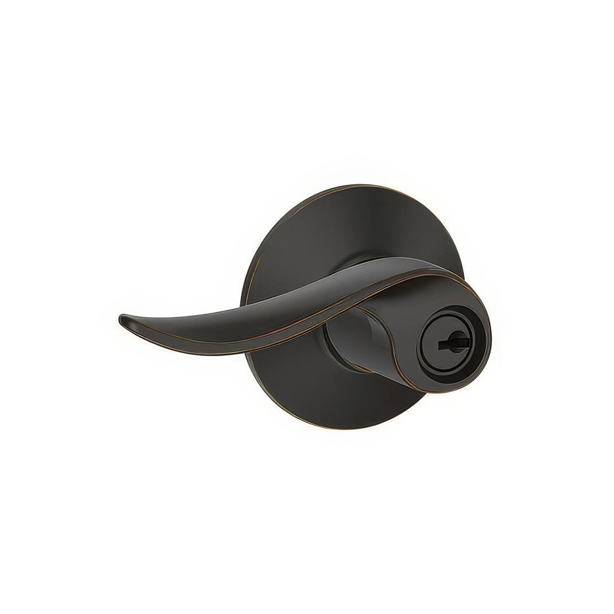 Schlage F51ASAC716 aged bronze keyed entry door lever