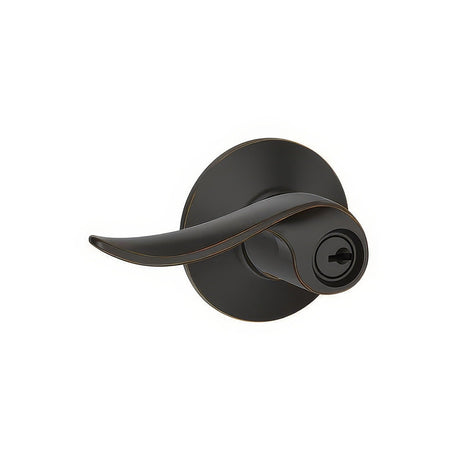 Schlage F51ASAC716 aged bronze keyed entry door lever