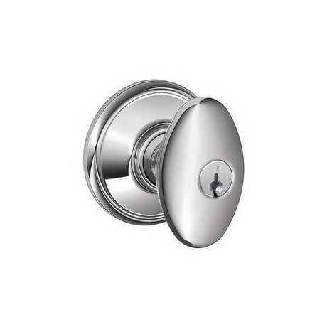 Schlage F51ASIE625 polished chrome keyed entry door knob