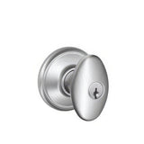 Schlage F51ASIE626 satin chrome keyed entry door knob