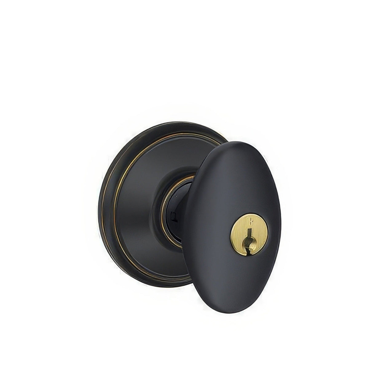 Schlage F51ASIE716 aged bronze keyed entry door knob