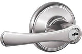 Schlage F51AVLA626 satin chrome keyed entry door lever