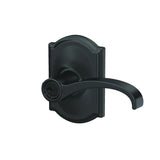 Schlage F51AWIT622CAM matte black keyed entry door lever