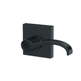 Schlage F51AWIT622COL matte black keyed entry door lever