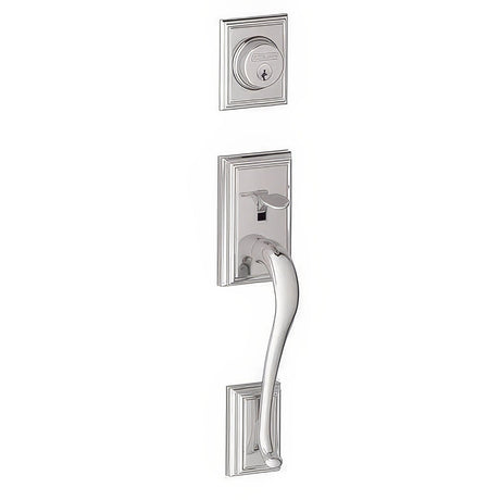 Schlage F58ADD625 polished chrome single cylinder handleset