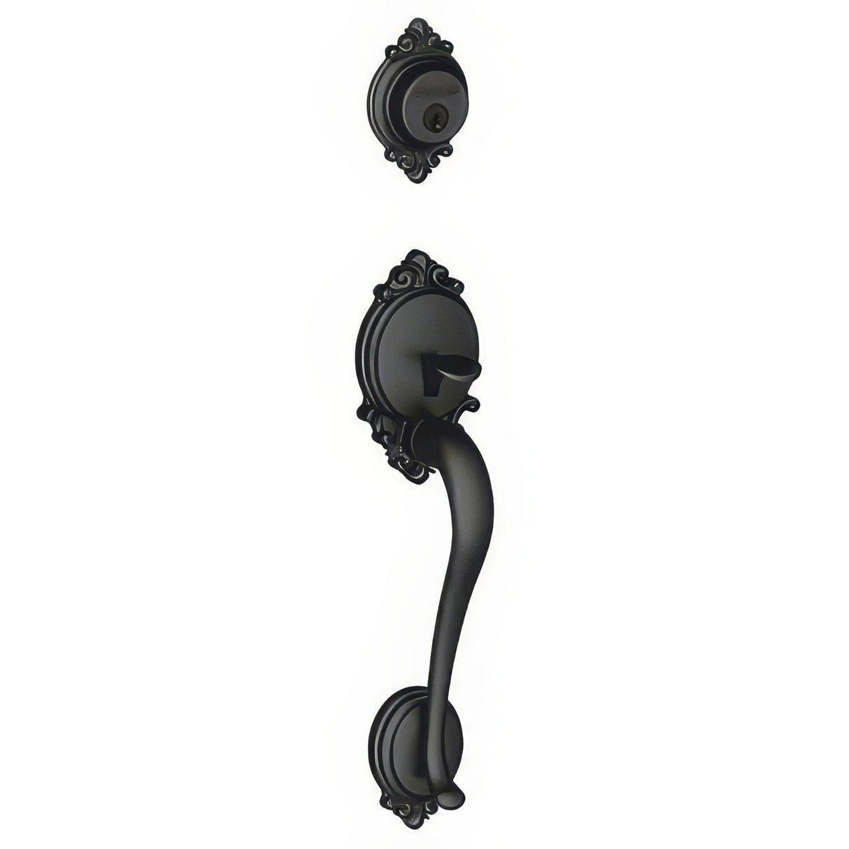 Schlage F58BRK622 matte black single cylinder trim pack