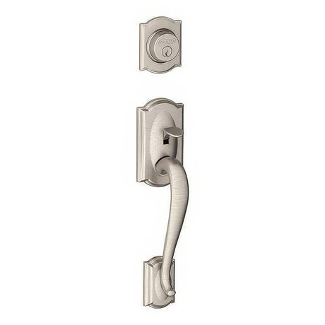 Schlage F58CAM619 satin nickel single cylinder handleset