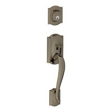 Schlage F58CAM620 antique pewter single cylinder handleset