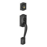 Schlage F58CAM622 matte black single cylinder handleset
