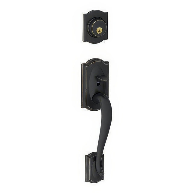 Schlage F58CAM716 aged bronze single cylinder handleset