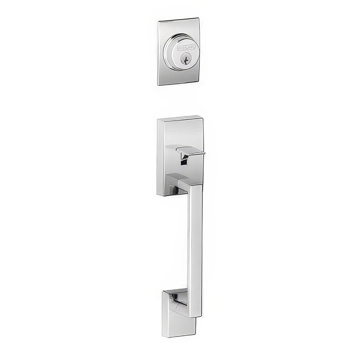 Schlage F58CEN625 polished chrome single cylinder handleset