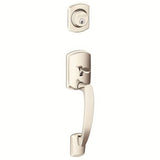 Schlage F58GRW618 bright nickel single cylinder handleset