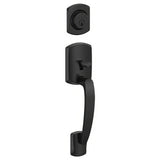 Schlage F58GRW622 matte black single cylinder handleset