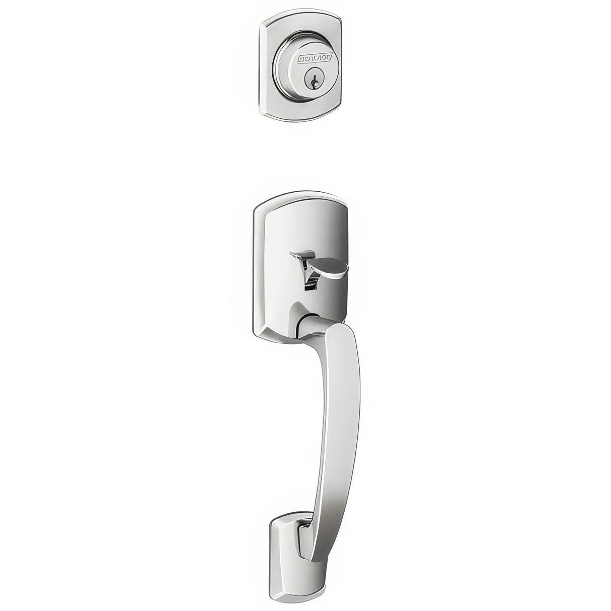 Schlage F58GRW625 bright chrome single cylinder handleset