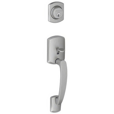 Schlage F58GRW626 satin chrome single cylinder handleset